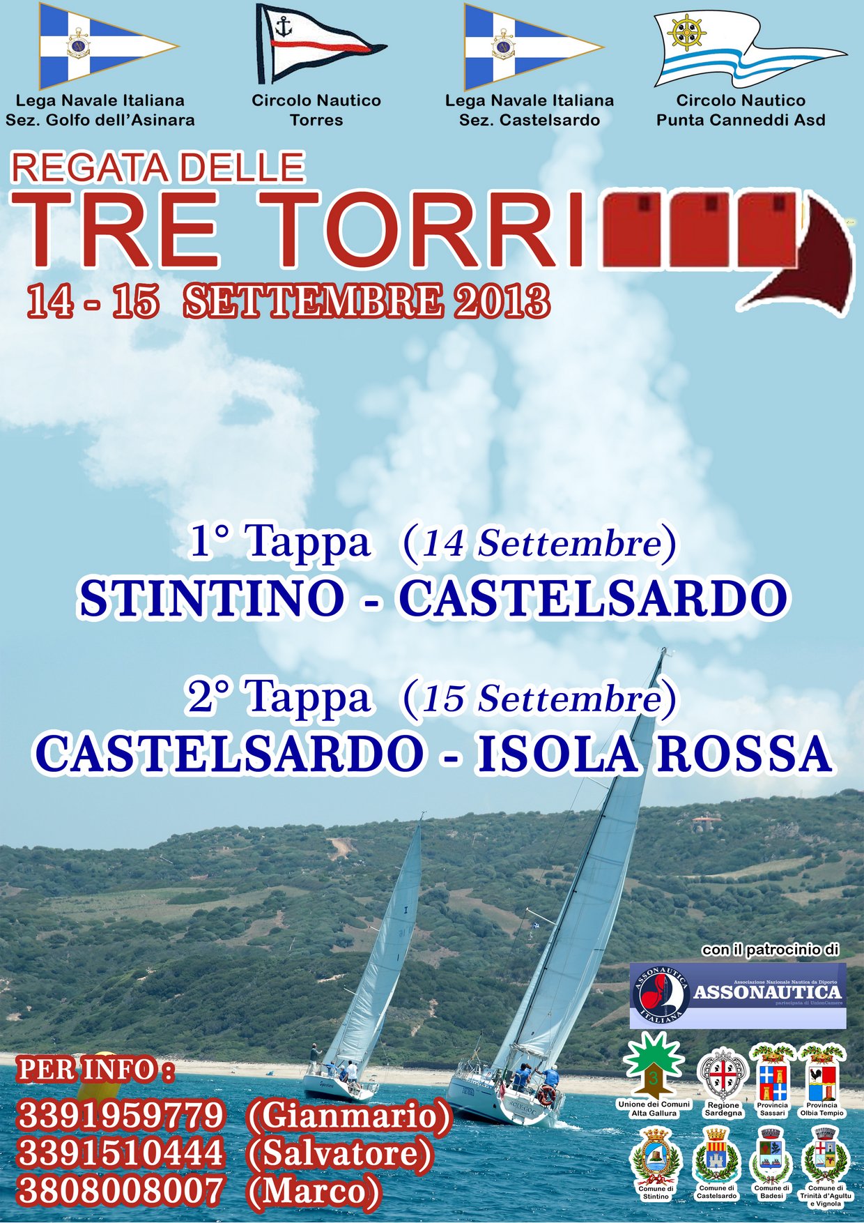 REGATA DELLE TRE TORRI - STINTINO - CASTELSARDO - ISOLA ROSSA